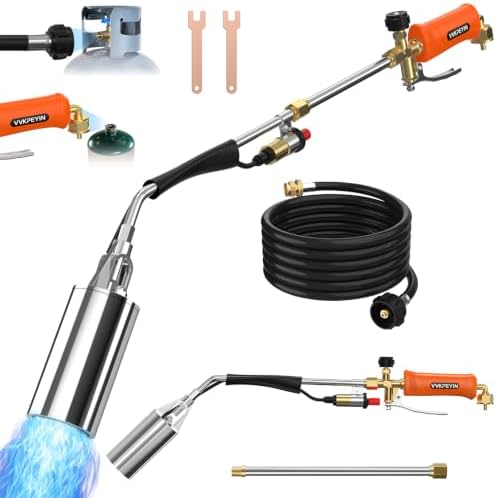 Propane Torch Weed Burner, 2-in-1 Weed Torch & Brazing Torch with 12FT Hose
