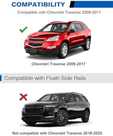 Roof Rack Cross Bars+Side Rails Fit for 2009-2017 Chevy Chevrolet Traverse