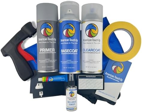 American Touch Up Paint Compatible with Lexus | 1F2 Mercury Metallic | Spray Paint - Primer/Basecoat/Clearcoat KIT