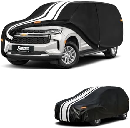 Kayme Waterproof Car Cover for Chevrolet Suburban (1973-2026) Heavy Duty
