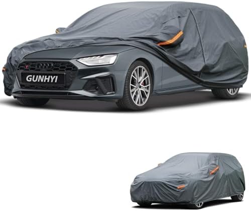 GUNHYI Premium Car Cover Custom Fit Audi A4/S4 Wagon, 16 Layers Heavy Duty Car Cover Waterproof All Weather with Zipper Door for Sun Rain Snow Dust Uv Protection
