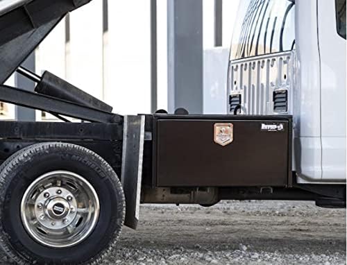 Buyers Products 1702305 Black Steel Underbody Truck Tool Box – 18 x 18 x 36 Inch - Truck Bed & Underbelly RV Storage Box, Locking T-Latch, Weather-Resistant, Heavy-Duty Flatbed Job Box, Made in USA