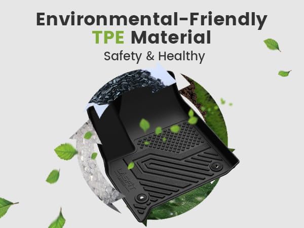LASFIT Full Set Floor Mats Fit for BMW X7 2019-2025 2026 (7-Seater Only, Not Fit 6-Seater) M50i M60i xDrive40i xDrive50i, All Weather TPE Custom Fit 1st&2nd&3rd Row&Cargo Mat&Seatback Car Mats, Black