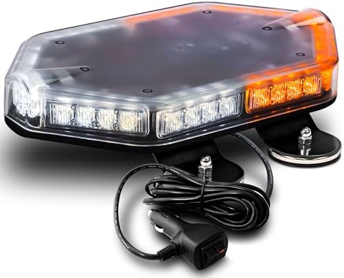 LAMPHUS NanoFlare 12 Inch 40W Amber White LED Strobe Light Bar For Truck