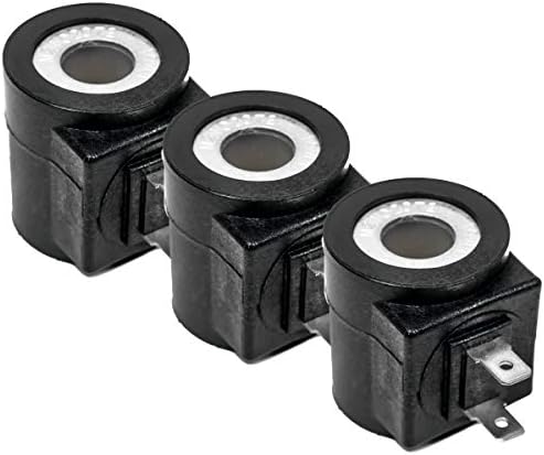 3PK Snow Plow Valve Coil with 2 Spade Terminals Replacement for Fisher 7639 & Western 49230