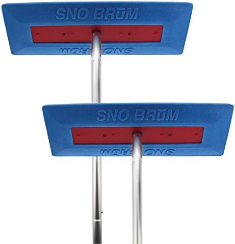 SNOBRUM - Snow Remover for Cars and Trucks - 28 to 63 Inch Automotive Snow Brush with Foam Head and 4 Piece Handle - Made in The USA, Push-Broom Design - No-Scratch Snow Removal - 2 Pack