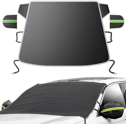 DMJN [2026 Upgraded Car Windshield Cover for Ice and Snow,Windshield Snow Cover for Winter Snow & Frost, 700D Heavy-Duty, Suitable for Cars, Suvs, Trucks-Large