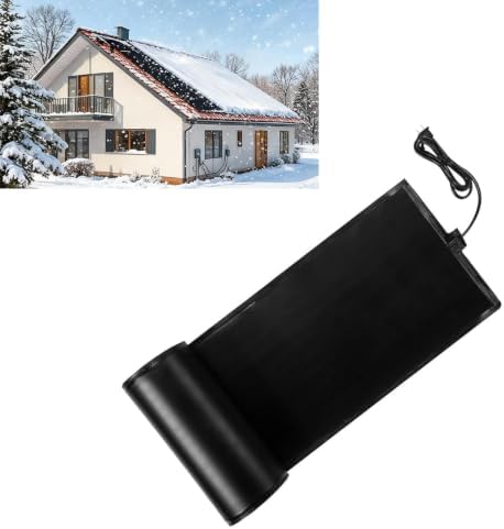Heated PVC Snow Melting Mats Outdoor for Roof/Valley/Walkways Snow Removal(Size:14x118inch/36x300cm)