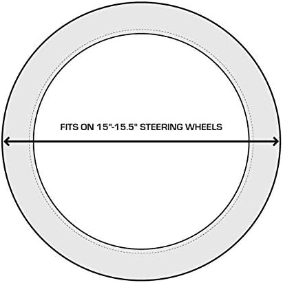 Browning Steering Wheel Covers for Car, Truck, and SUV, Durable Steering Wheel Cover Protection, Chevron (Heather Black)