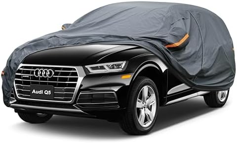 GUNHYI Premium Car Cover Custom Fit Audi Q5 (2008-2026), 16 Layers Heavy Duty Car Cover Waterproof All Weather with Zipper Door for Sun Rain Snow Dust Uv Protection