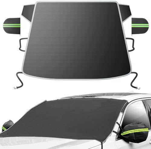 DMJN[2026 Upgraded Car Windshield Cover for Ice and Snow,Windshield Snow Cover for Winter Snow & Frost, 700D Heavy-Duty, Suitable for Trucks-X Large