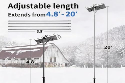 Roof Rakes for Snow with Wheels,Roof Rake Aluminum with Adjustable Telescoping Pole & Anti-Slip Grip Used for Clearing Snow on The Roof of Houses and Fallen Leaves in The Courtyard.