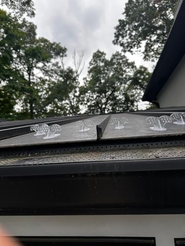 Roof Guards for Metal Roof - Snow Guards Steel Standing Seam Roof - Fits 1.5 Inch Flat Area (10 Pack) - Prevent Sliding Ice Snow Stop Buildup - Made Out of ABS (10 Pack Clear)