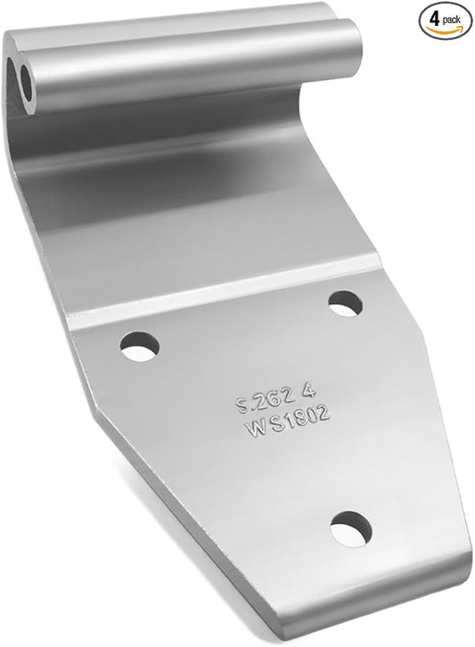 HS1802 S2624 Commercial Vehicle Three-Hole Door Hinge - 7.08x3.85x2.48in, Φ0.33, Heavy-Duty Steel, for Trucks & Buses - Durable & Precision-Made（4-Piece Set）