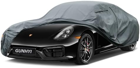 GUNHYI Premium Car Cover Custom Fit Porsche 718/Boxster/Cayman, 16 Layers Heavy Duty Car Cover Waterproof All Weather with Zipper Door for Sun Rain Snow Dust Uv Protection