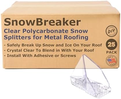 SnowBreaker Snow Guards 25 Pieces for Metal Roofs (Without Screws or Adhesive)