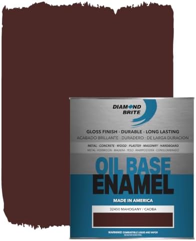 Diamond Brite Oil-Based Enamel Paint, Mahogany, 1 Quart, 32450-2