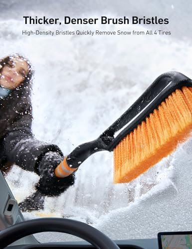AstroAI 27" 2-in-1 Detachable Snow Brush and 62" Heavy-Duty Snow Shovel