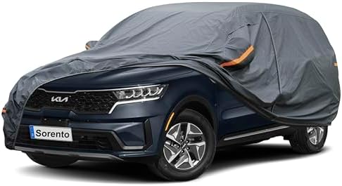GUNHYI Premium Car Cover Custom Fit Kia Sorento (2002-2026), 16 Layers Heavy Duty Car Cover Waterproof All Weather with Zipper Door for Sun Rain Snow Dust Uv Protection