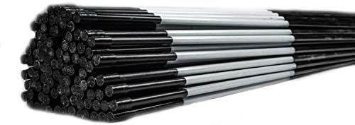 4ft Black Driveway Markers - Hy Viz Reflective Tape, Pointed Tip, Armor Cap, Easy Install, Flexible (570)