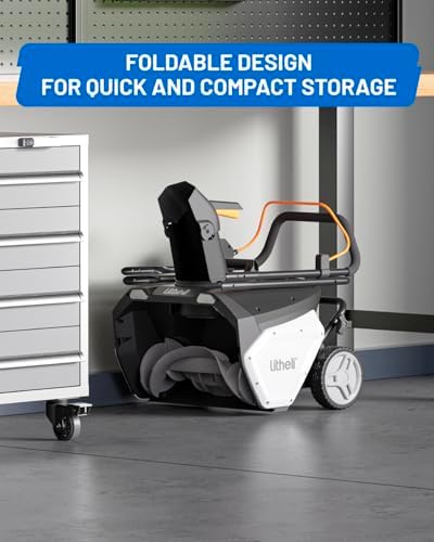 Litheli Cordless Brushless Snow Blower, 20'' 40V Electric Snow Thrower for Driveways, 4.0Ah Battery Included
