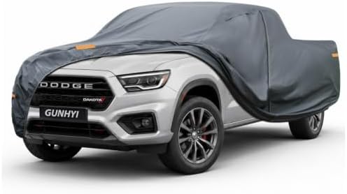 GUNHYI Premium Truck Cover Custom Fit Dodge Dakota, 16 Layers Heavy Duty Truck Cover Waterproof All Weather with Zipper Door for Sun Rain Snow Dust Uv Protection