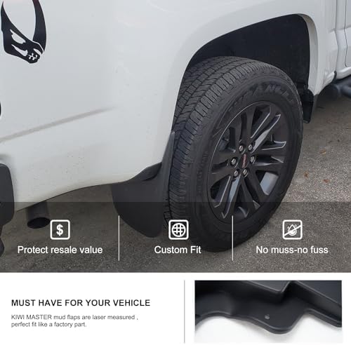 Kiwi Master Mud Flaps for 2015-2022 Chevy Colorado/GMC Canyon w/o Fender
