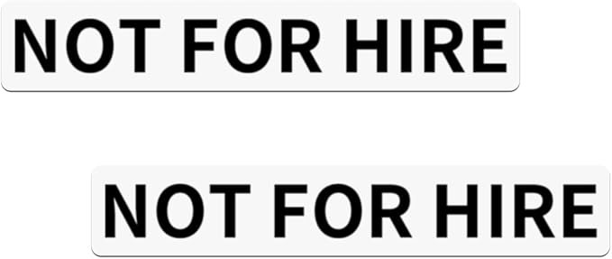 Not for Hire Magnets for Trucks & Vans - 2 Pack Heavy Duty Magnetic Signs - 3.5 x 21 Inch Magnetic Stickers for Commercial Vehicles, Trucks, Trailers - Meets US DOT Display Guidelines