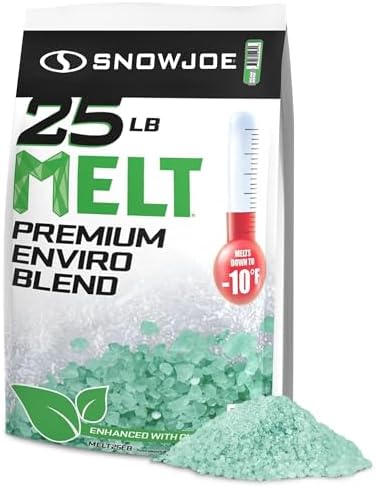 Snow Joe Premium Enviro Blend Ice Melt & Deicer, Safer for Concrete, 25 lb