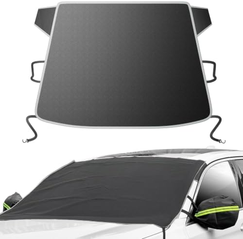 DOOGOOCOO 700D Oxford Fabric Car Windshield Cover for Ice and Snow, Large