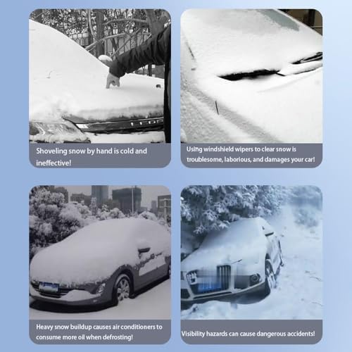 Snow Brush & Ice Scraper for Ram 2500/3500 2010–2025 2026 DJ/D2,Extendable, Pivoting Head, Heavy-Duty, Non-Scratch Snow Removal Tool for Windshields