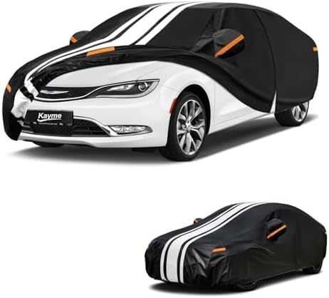 Kayme Waterproof Car Cover for Chrysler 200 (2010-2018) Heavy Duty