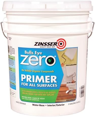 Zinsser 249021 Bulls Eye Zero All Surface Primer, 5 Gallon, White