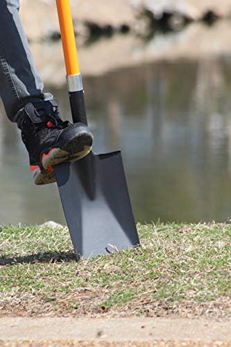 Ashman Spade Shovel (1 Pack) – 41 Inches Long D Handle Grip – The Single Shovel Weighs 2.2 Pounds and has a Durable Handle – Premium Quality Multipurpose Orange Spade Shovel with Strong Build.