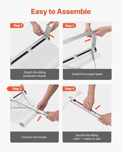 VEVOR Snow Roof Rake, 5.2-30 ft Adjustable Reach, 18.5'' Aluminum Blade, Roof Rakes for Snow Scraper with Wheels & Slide, Roof Snow Removal Tool for House Rooftop Leaves Debris Clearing