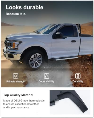 Kiwi Master No Drill Mud Flaps for 2015-2020 Ford F-150 with Fender