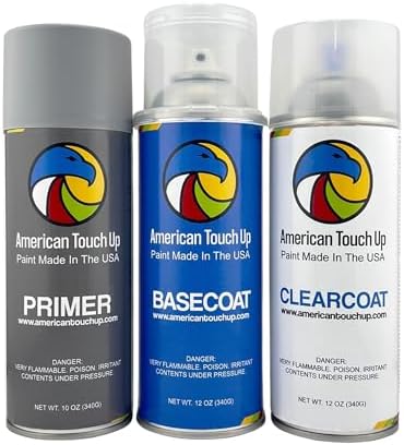 American Touch Up Paint Compatible with Lexus | 8X5 Deep Blue Mica | Spray Paint - Primer/Basecoat/Clearcoat