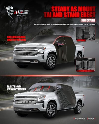 MZS 600D Cab Cover Compatible with Silverado Sierra 1500 Crew Cab 2015-2026