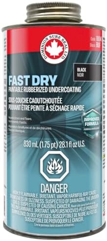Dominion Sure Seal Undercoating Spray – Heavy-Duty Rust Reformer, Protective Automotive Undercoat for Vehicles, Ideal for Bed Liners, Black Paint, and Rust Prevention 28.1 fl oz