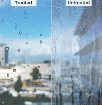 Clear-Fusion V Water Repellent Coating, Protective Glass Coating for Shower Doors, Easy Application, Seals and Protects Glass, soap scum Repellent. 4oz