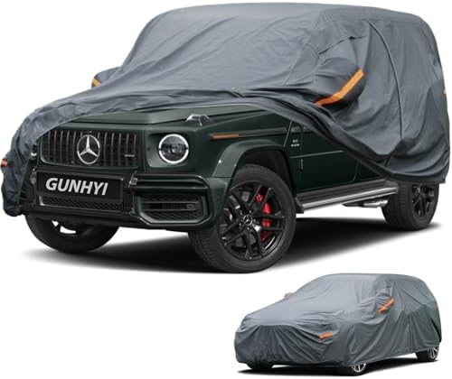 GUNHYI Premium Car Cover Custom Fit Mercedes-Benz G-Class(1979-2018), 16 Layers Heavy Duty Car Cover Waterproof All Weather with Zipper Door for Sun Rain Snow Dust Uv Protection