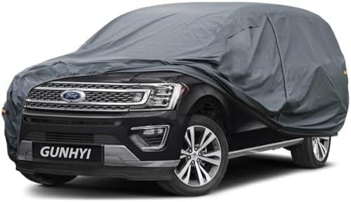 GUNHYI Premium Car Cover Custom Fit Ford Expedition Max, 16 Layers Heavy Duty Car Cover Waterproof All Weather with Zipper Door for Sun Rain Snow Dust Uv Protection