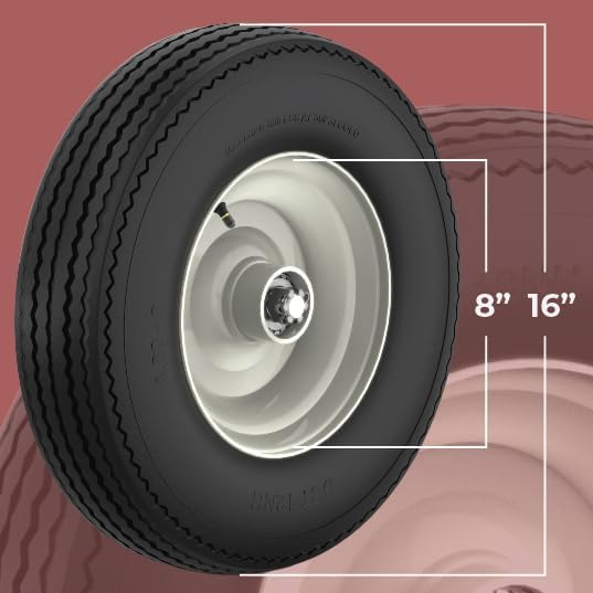 1" Bearing Log Splitter Wheel with Tire 4.8" wide X 8" diameter.