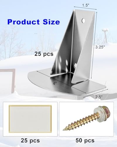 Snow Guards Fit for Metal Roofs Steel Roof, Stainless Steel Snow Stops