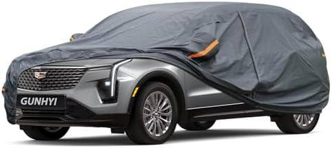 GUNHYI Premium Car Cover Custom Fit Cadillac XT4, 16 Layers Heavy Duty Car Cover Waterproof All Weather with Zipper Door for Sun Rain Snow Dust Uv Protection