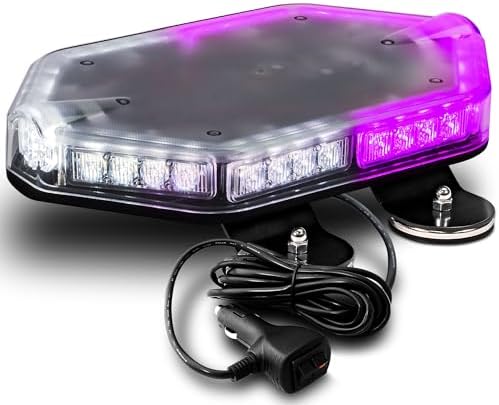 LAMPHUS NanoFlare 12 Inch 40W Purple White LED Strobe Light Bar For Funeral