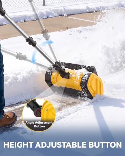 Cordless Snow Shovel 14 inch, 2×4.5Ah Brushless Snow Blower Removal