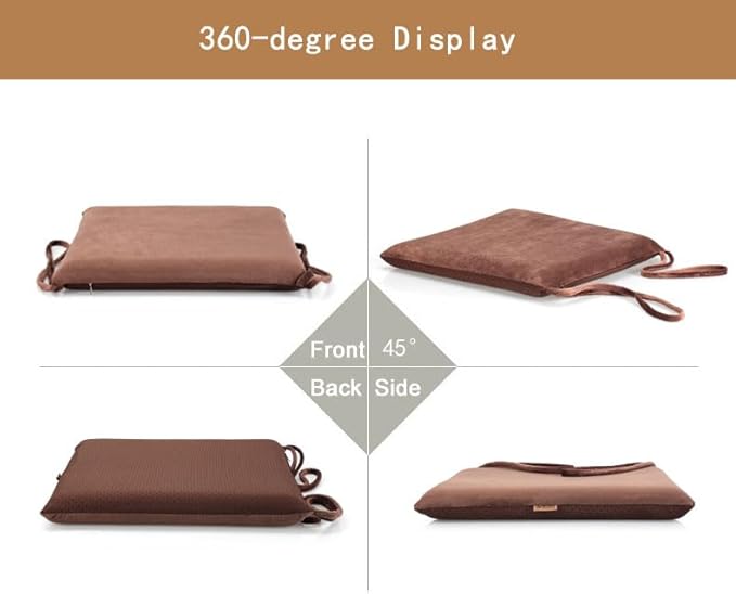 Augld Square Chair Seat Cushion Memory Foam Chair Cushion for Kitchen, Dining,Office or Car 16x16 in Beige