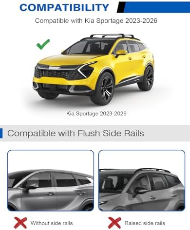 Roof Rack Cross Bars for 2023-2026 Kia Sportage SX/EX & SX/EX Prestige