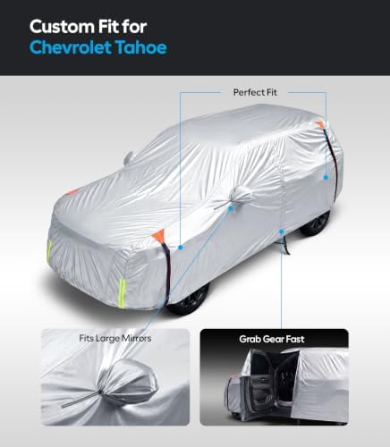 Wigoo Chevrolet Tahoe Car Cover 2007-2026, Waterproof All Weather